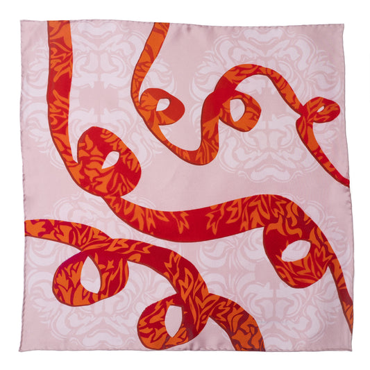 ÁSA pink silk scarf
