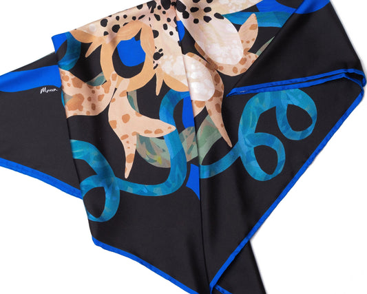 KOLKA black silk scarf