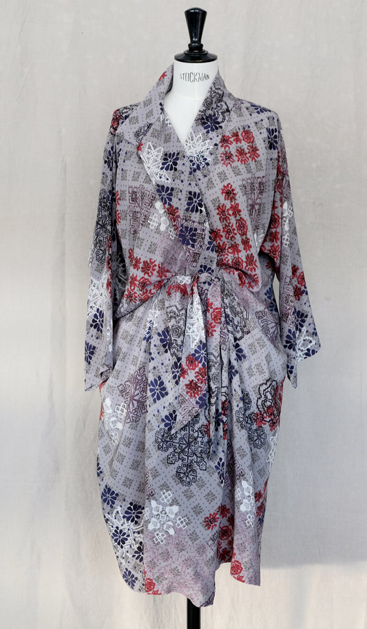 FLORIOGRAPHY SILK ROBE