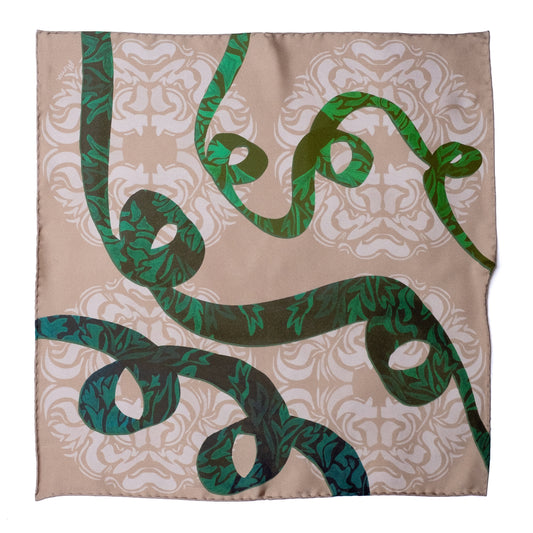 ÁSA beige silk scarf