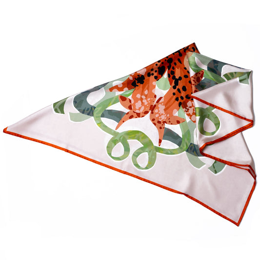 KOLKA beige silk scarf