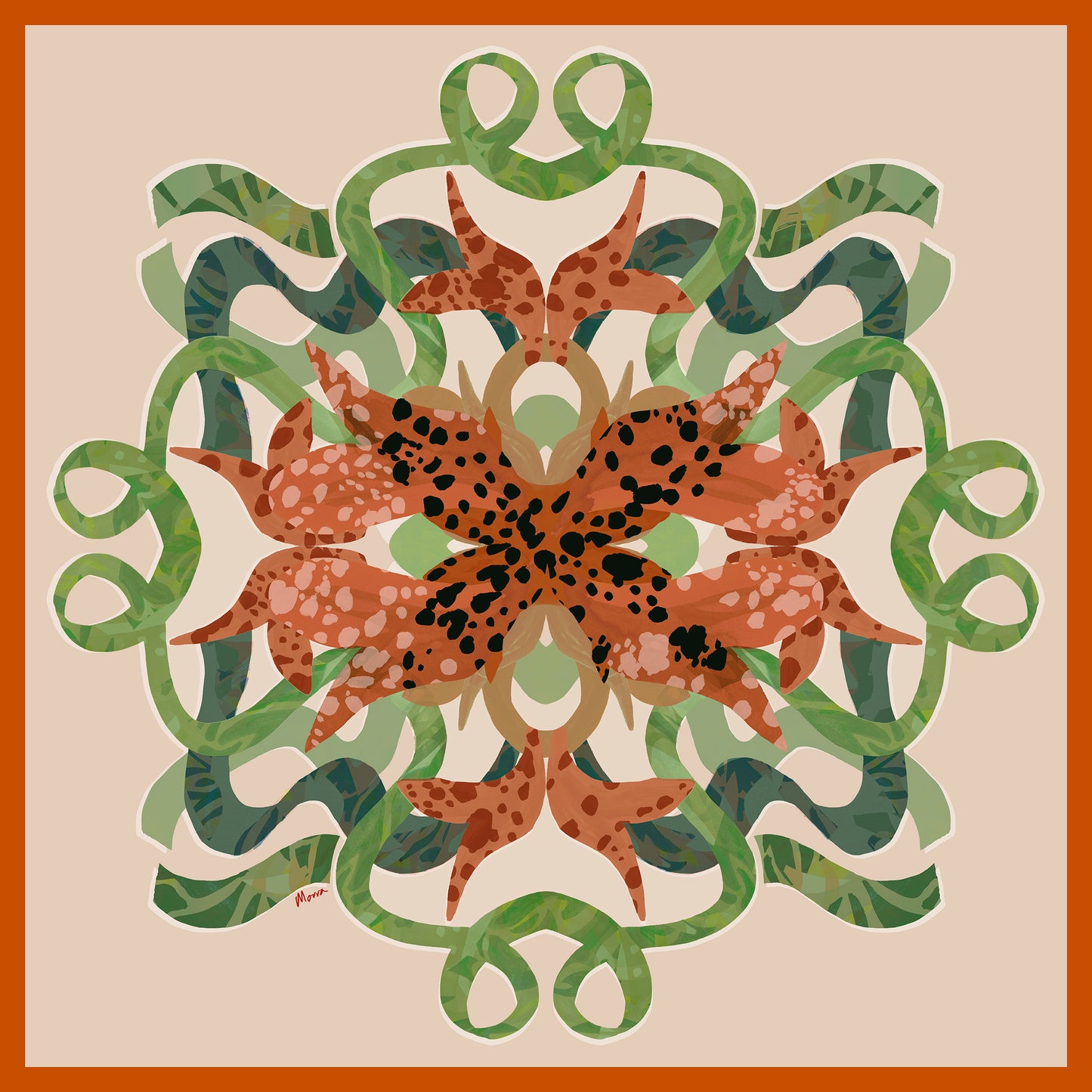 KOLKA beige silk scarf