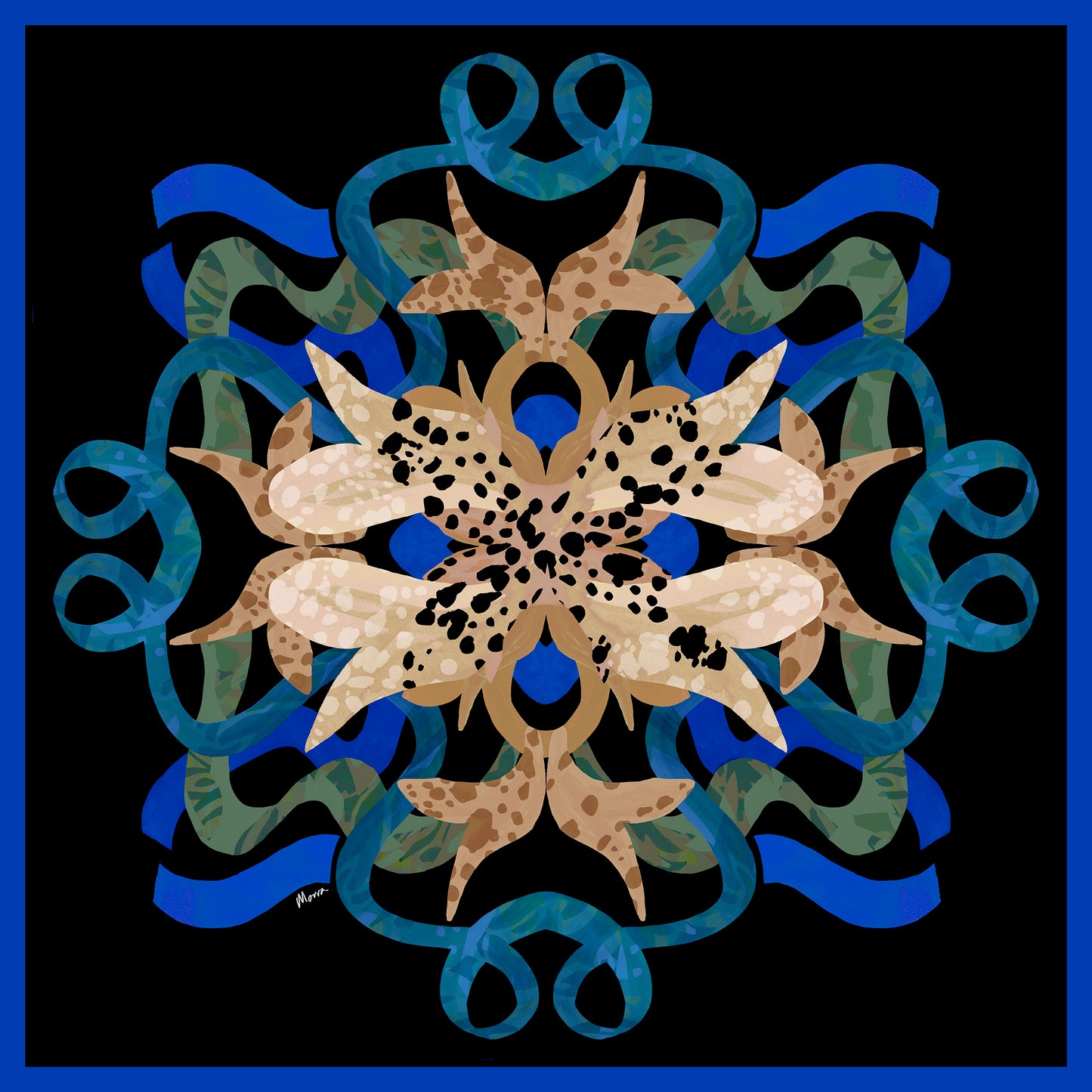 KOLKA black silk scarf