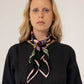 BERG black silk scarf
