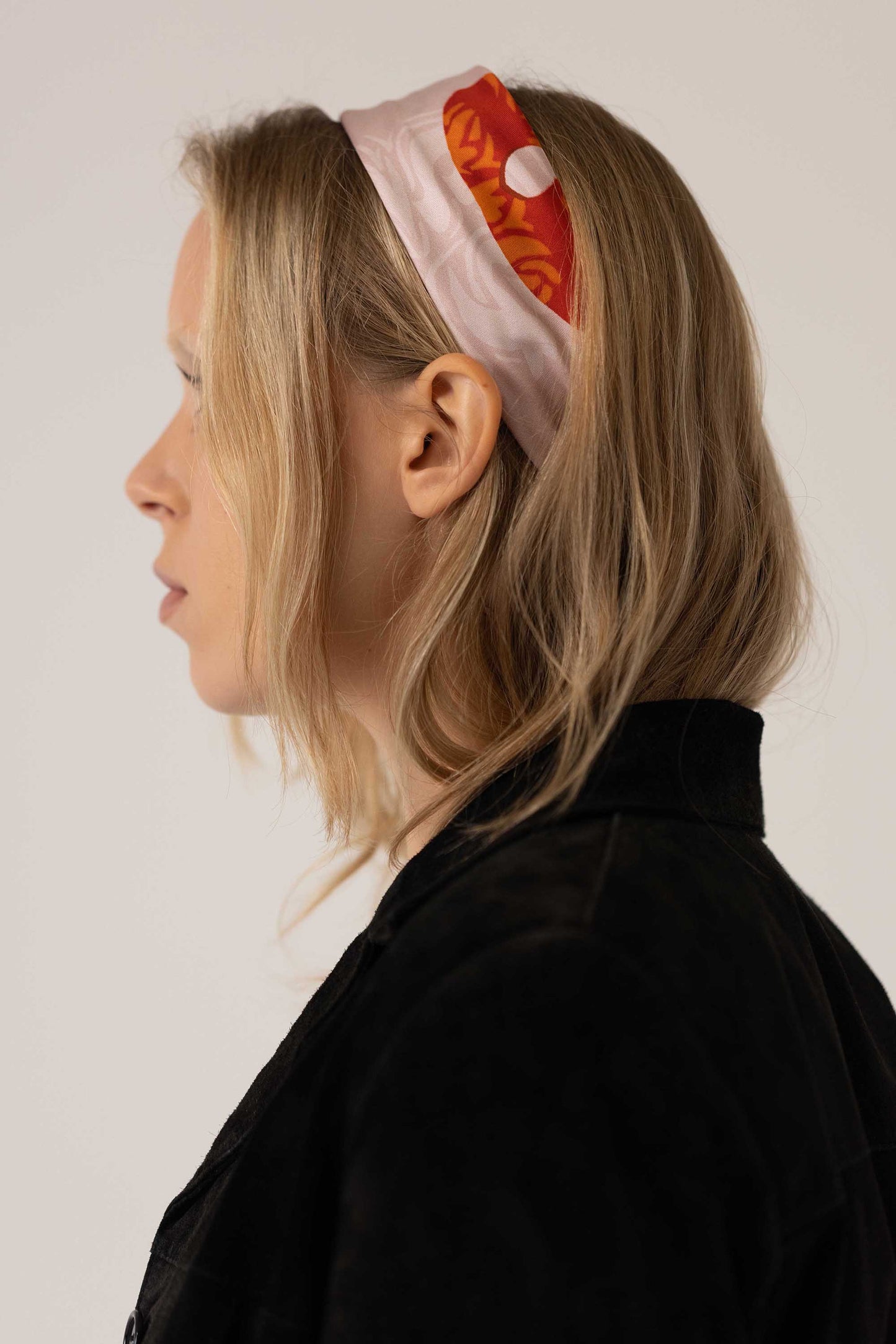 ÁSA pink silk scarf