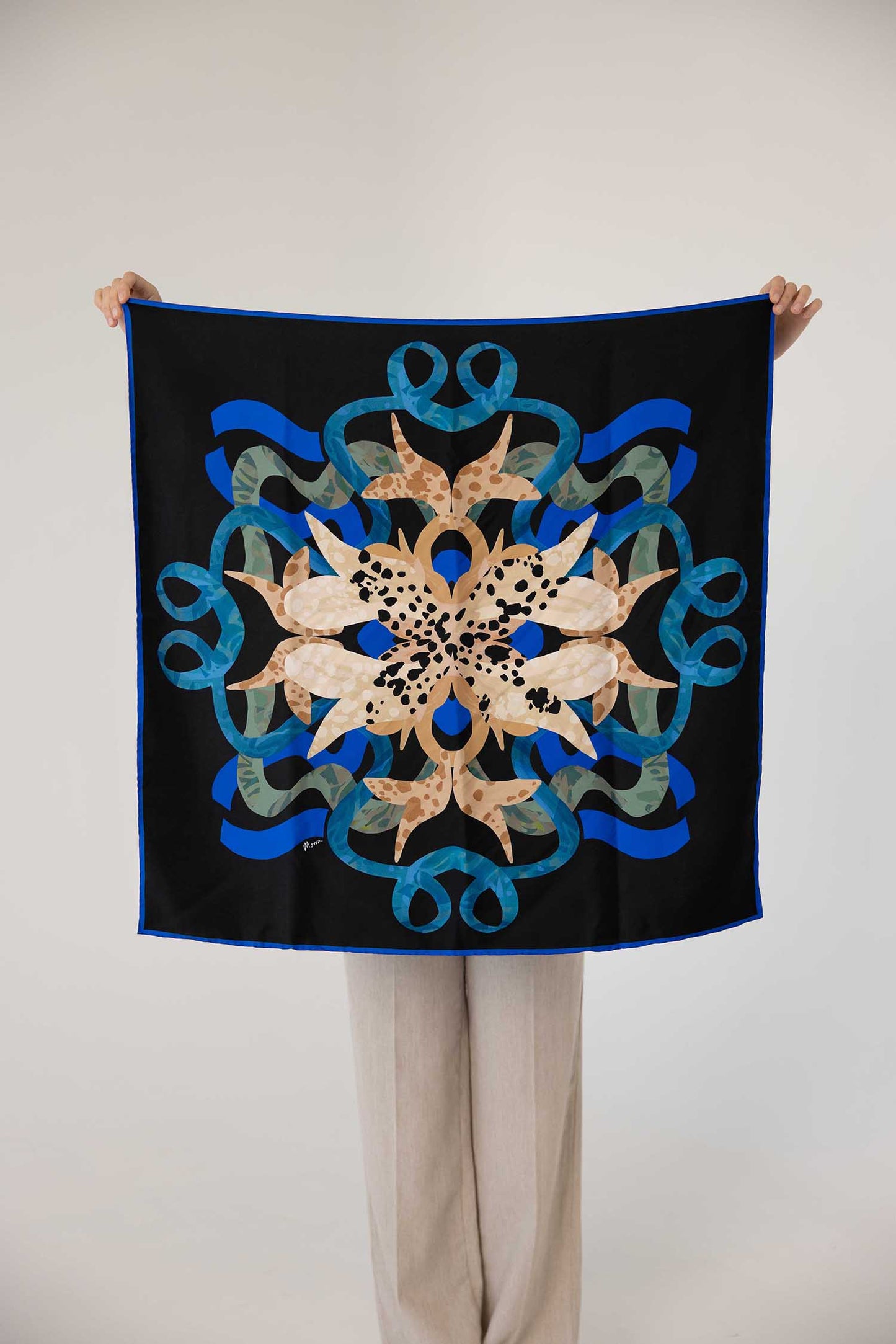 KOLKA black silk scarf